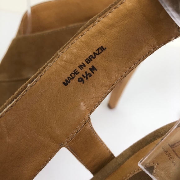 DVF Zia Cognac Suede Crossover Platforms - Picture 4 of 6